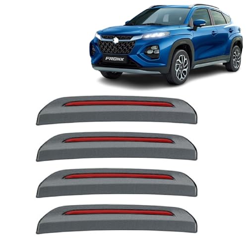 Image of AUTOMASH Car Wheel Arch Garnish for Suzuki Fronx 2025 to 2026 Year Onwards All Models O.E Type Fender Chrome Trim - Black & Red (Set of 4 Pcs)