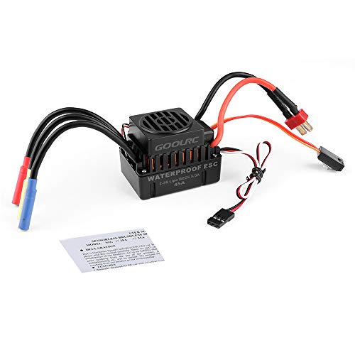 Variador ESC impermeable 45A contra charcos con motor sin escobillas 1/10 3