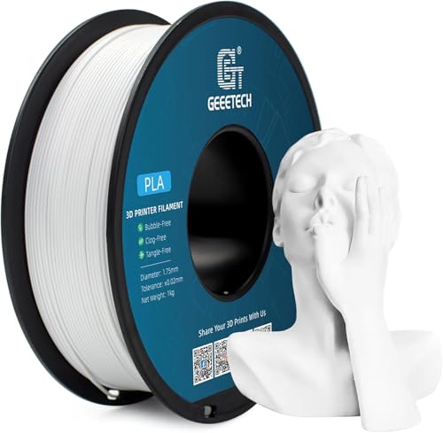 GEEETECH PLA Filament für 3D Drucker, 1,75mm, Pla Weiss GEEETECH PLA Filament für 3D Drucker, 1,75mm, Pla Weiss