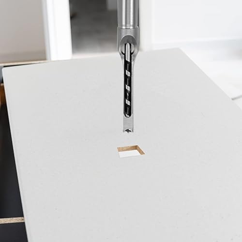 Miniatura 6 de uxcell Broca de agujero cuadrado, herramienta eléctrica de mortaja de cincel hueco de acero de alto carbono de 12 "para carpintería, 2 unidades