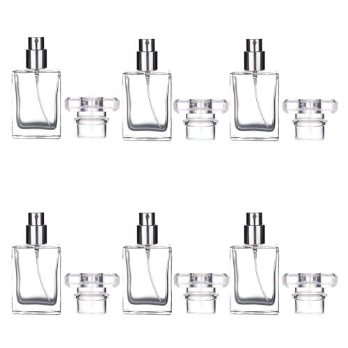 6 Pack 30ml / 1 Oz Transparent Refillable Perfume Bottle, Portabl...