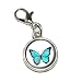 Graphics and More Butterfly Antiqued Bracelet Pendant Zipper Pull Charm with Lobster Clasp