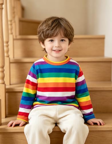 Image of Magic Park 6M-14Y Kid Striped T-Shirt Boys Cotton Tee Basic Top