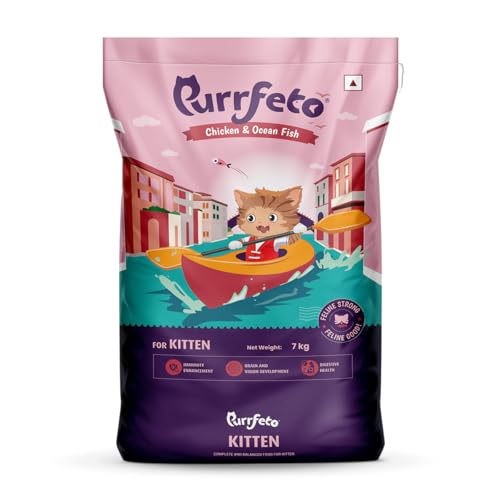 Image of Purrfeto Kitten Dry Cat Food | Chicken & Ocean Fish | 7 kg | 40% Reduction in Urinary Track Diseases |Promotes Brain & Vision Development | Enhances Immunity | Improves Digestive Health