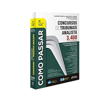 Capa do livro Como Passar Em Concursos De Tribunais Analista - 3.400 Questões Comentadas - 9ª Ed - 2020