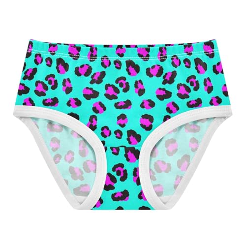Joisal Artistic Girls Underwear Toddler 2t Cotton Panties for Girl Leopard Print Teal Underpants Briefs