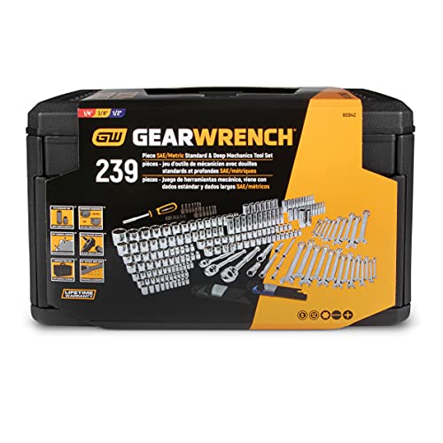 Gearwrench 239 Pc. Bmc Mechanics Tool Set 1/4, 3/8, 1/2 - 80942 #TOP3