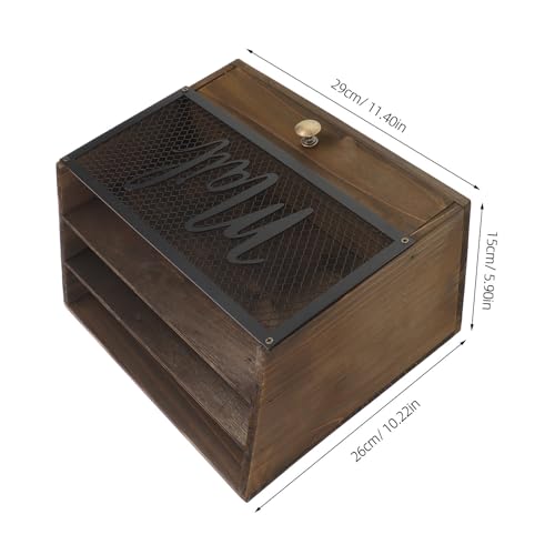 Trieur courrier bois vintage à compartiments pour organiser vos documents