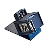 Card Deck Box for MTG Commander – Patented Design, Commander Display, Fits 100 Double-Sleeved Cards, 35pt Card Brick & Dice Tray – Black/Blue