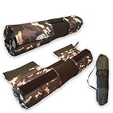 BEAR GRIP - Almohadilla para sentadillas con barra, almohadilla para levantamiento de pesas profesional estándar resistente con gancho seguro y cierre de bucle (camuflaje)