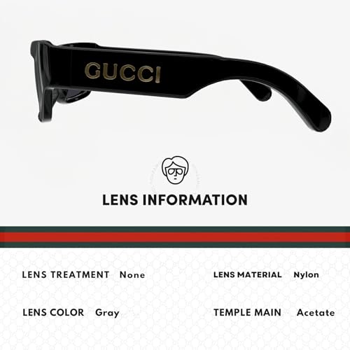 Gucci GG1296S Designer Fashion Sunglasses - Elegant, Sophisticated & Stylish Cat Eye Shape Eyewear with Luxury eSHADES Kit4