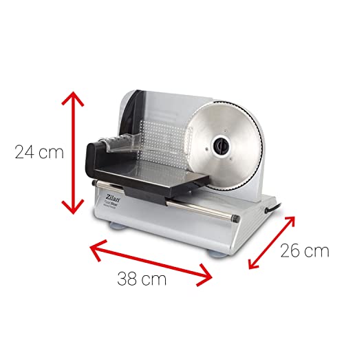 Foto von Zilan Brotschneidemaschine Edelstahlklinge 190 mm Schneidestärke 0-15 mm Brotschneider Bread Slicer Allesschneider Schneidegerät 150 Watt Edelstahlklinge 190 mm Schneidestärke 0-15 mm, 3376