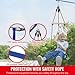 Happybuy 52 ft Zip Line Kit for Kids & Adults, 500 lb Capacity, Outdoor Zipline Set, Playground Fun, Nylon Safety Harness, Seat & Handlebar
