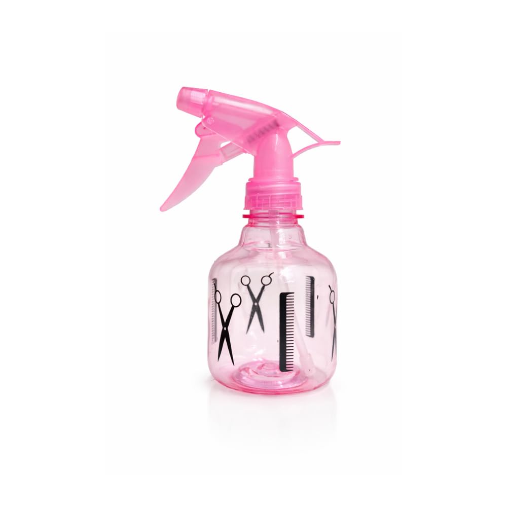 Misting Spray Bottle 250ml – Refillable Fine Mist Water Spray Bottle for Hair Styling | Trigger Sprayer Plastic Bottle for Plants, Cleaning, Travel & Salon Use (Pink)