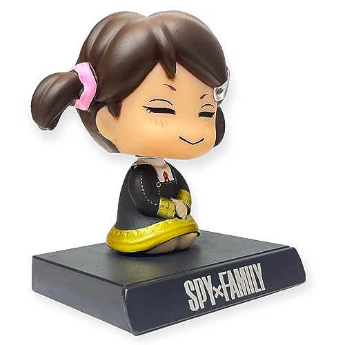 Image of AUGEN Super Hero Becky Blackbell Spy X Family Action Figure Limited Edition Bobblehead with Mobile Holder for Car Dashboard, Office Desk & Study Table (Pack of 1)