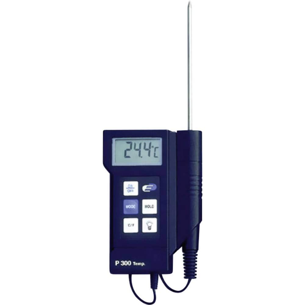 TFA Dostmann Profi-Digitalthermometer P300, 31.1020, mit Einstichfühler, großes beleuchtetes Display, Hold-, Max.-Min Funktion, gemäß HACCP + EN13485, schwarz