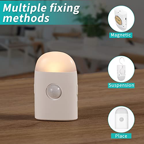 Qislani Motion Sensor Led Night Light, With Hook And Magnetic Stick-On For Adjustable Brightness Rechargeable Night Light, For Wardrobe,Cabinet, Hallway, Closet,Stairs,Bedroom, #TOP3
