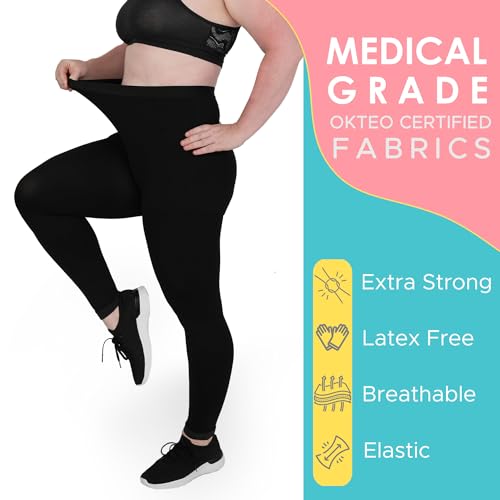 Zeta Wear Compression Stockings Plus Size Tights Pantyhose for Women - High Waist Graduated Medical Support Hose Leggings3