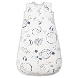 TURMIN Baby Sleeping Bag 1.5 Tog - Cotton Winter Sleeping Bag Baby 12-24 Months Quilted Sleep Sack, Soft Warm Toddler Sleep Bag for Boys Girls Essentials, White Universe