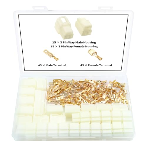 Applicazione: Questo set comprende 2 stili di connettori terminali di filo ha un'ampia applicazione nella vita quotidiana, può essere utilizzato per collegare il cablaggio interno, ed è anche ampiamente utilizzato su auto, quad, triciclo, caravan, moto, scooter, barca, motoslitta.