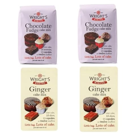 Wright's Baking Cake Mix Selection Pack - Chocolate Fudge & Ginger Cover