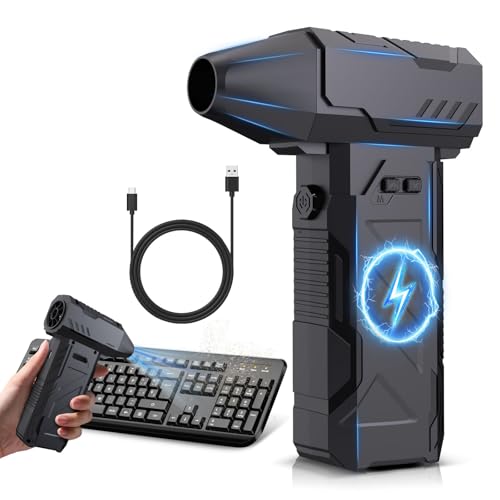 Electric Air Duster, 180000RPM Super Power Cordless Air Duster, Rechargeable Brushless Motor Durable Blower, 3-Gear Adjustable Dust Blower, for Computer, Keyboard, Car, Outdoor, House