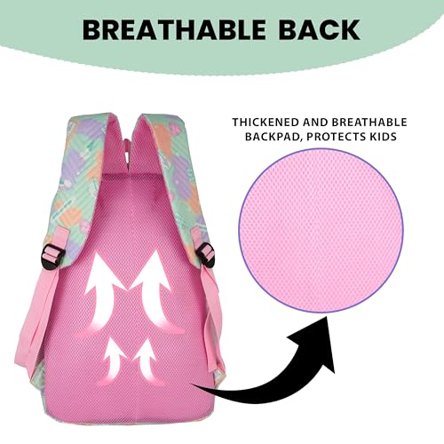 Image of Storite 3 PCS Kids School Backpack Set for Girls & Boys | 17 Inch Lightweight Backpack with Lunch Box & Pencil Case | Ice creame Print School Bag for Elementary, Middle & High School
