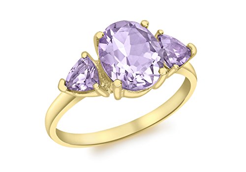 Preisvergleich Produktbild Carissima Gold Damen-Ring 375 9 Karat (375) Gelbgold Amethyst