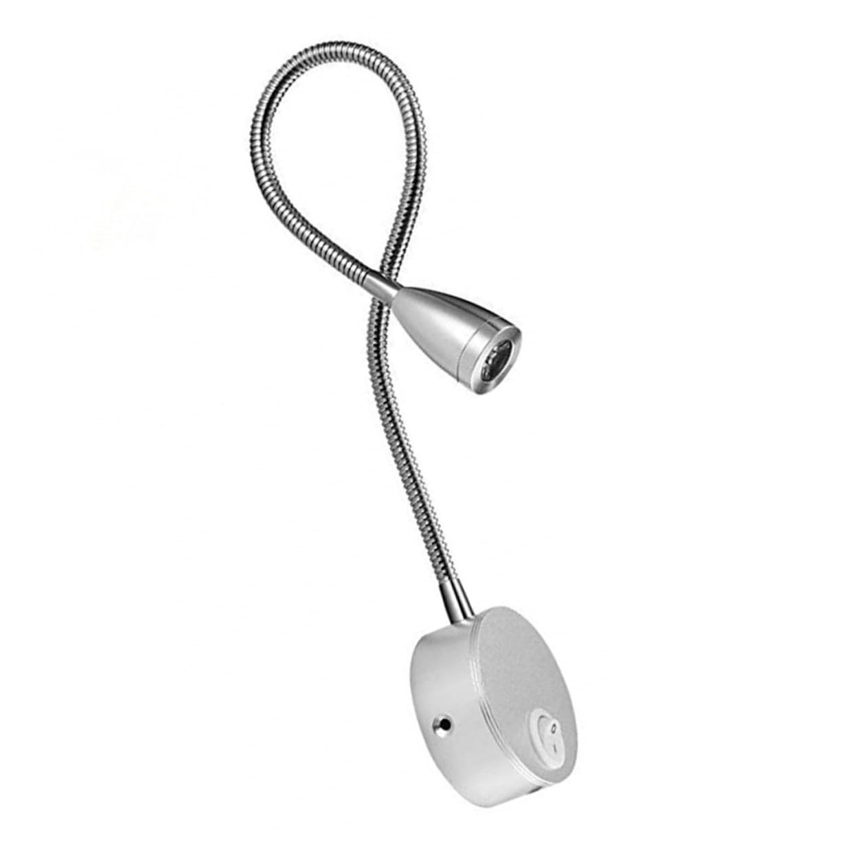 DIYEAH 3W LED Wall Lamp Flexible Gooseneck Bedside Light Modern Brushed Light with Warm White for Reading and Bedroom