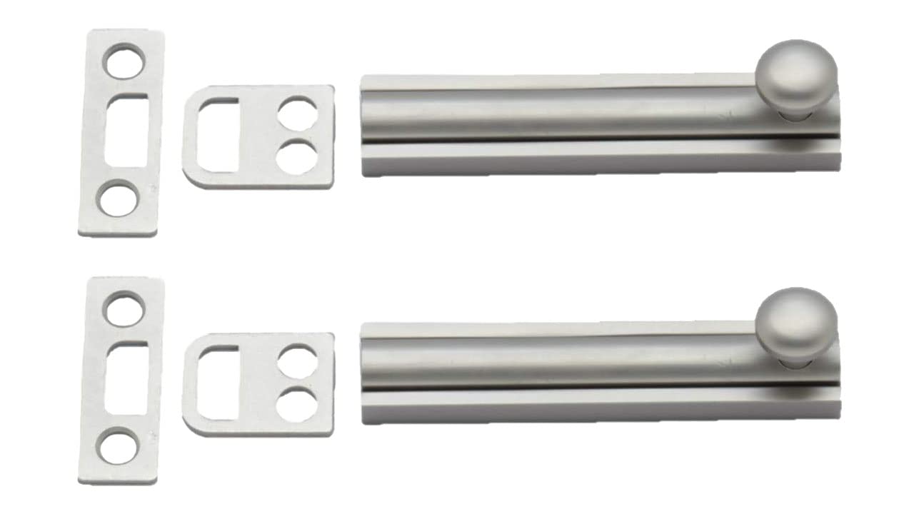 Solid Brass Surface Bolts - 3" Matte Black -6