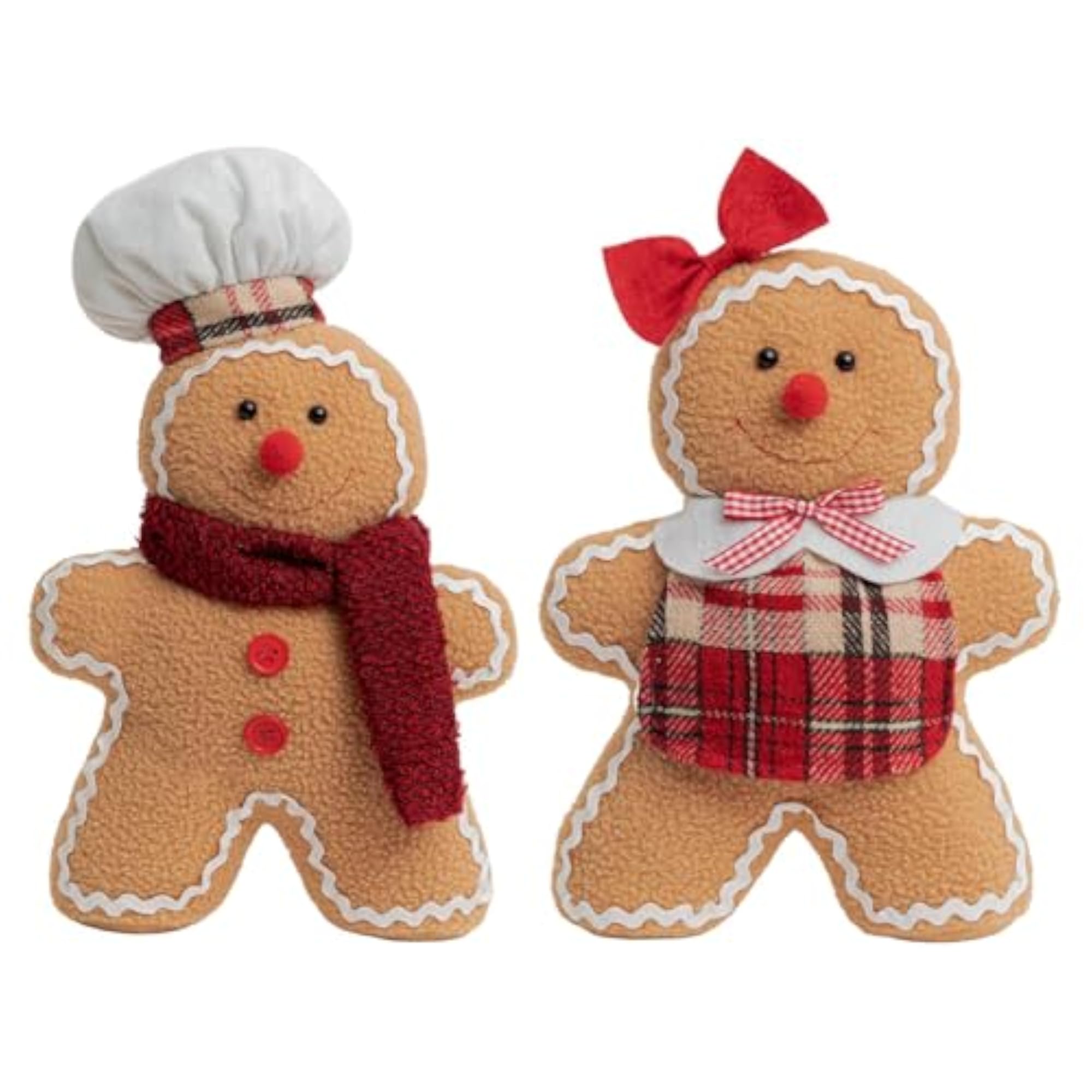 Christmas Gingerbread Doll Soft Stuffed Animal for Tree or Table