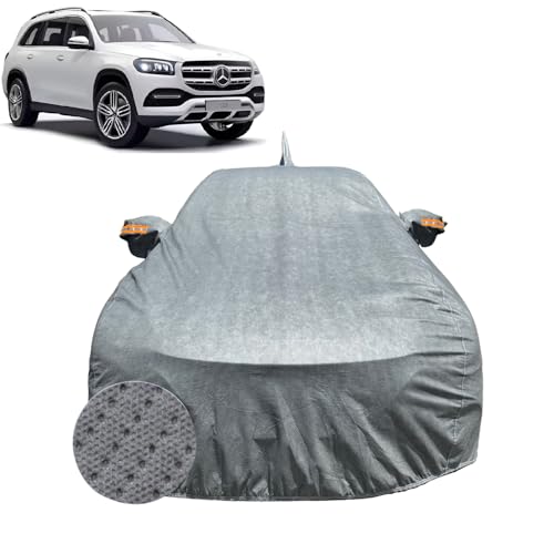 Image of Car Cover for Mercedes-Benz GLS (2016-2023) | 100% Waterproof Cover with Reflective Mirror Pockets | Dustproof, Scratchproof, Heatproof GLS Car Cover |Soft Cotton Lining| Grey