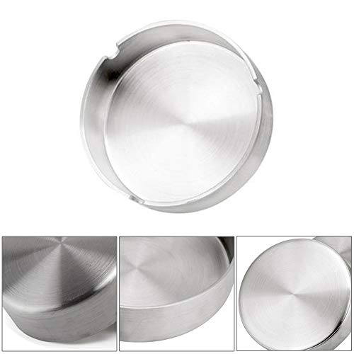 4 Stücke 10cm Edelstahl Aschenbecher Moderne Tischplatte Aschenbecher für Innenraum und Draußen