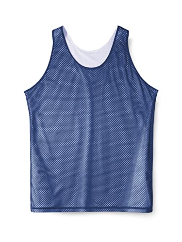 Ma Croix Mens Reversible Mesh Basketball Jersey Quick Drying Sleeveless Tank Top Active Made in USA (Medium, 1ih05_Navy)