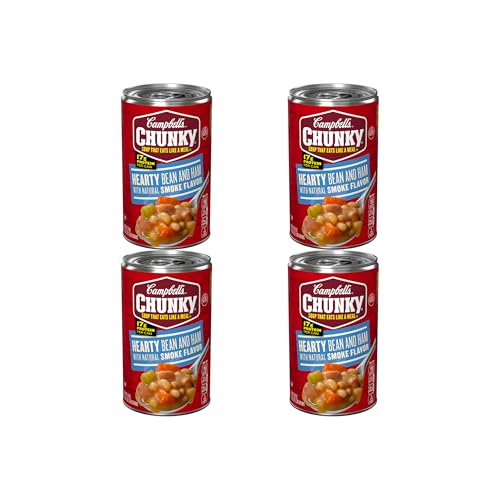 Image of Campbell's Chunky Soup, Hearty Bean Soup With Ham, 19 Oz Can (Pack of 4)