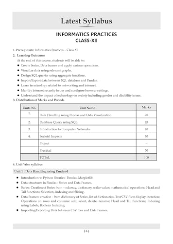 Image of Oswaal CBSE Class 12 Informatics Practices Question Bank | Chapter & Topic-wise Solved Papers (2017-2026) | Based on Syllabus (April 2026) | Includes 2026 Papers | For 2027 Exam