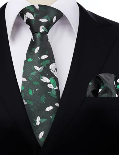 Image of Alizeal Mens 3.15'' Gradient Novelty Pattern Tie Set with Pocket Square Casual Color Tie Set