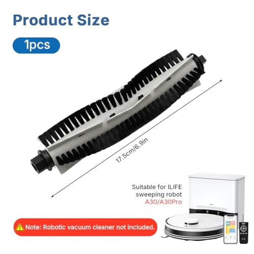 Image of HASTHIP Cleaning Main Brush Roller for ILIFE A30 / A30 Pro Robot Vacuum Cleaner, Replacement Parts Replacement Accessories Reusable Main Brush for All Floor, Cleaning Tools