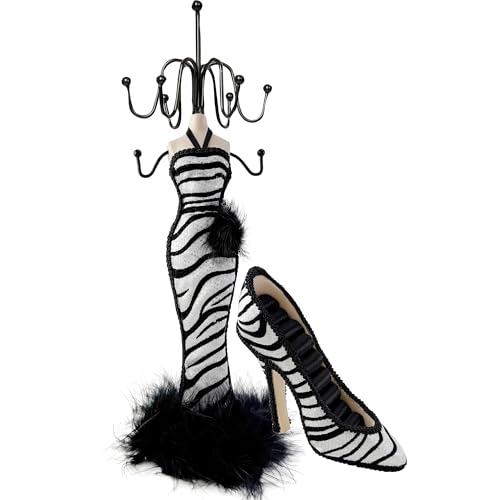 2 PCS Set Jewlery Display Shoe Ring Holder - Mannequin Necklace Display Bracelet Orgaziner (Black)