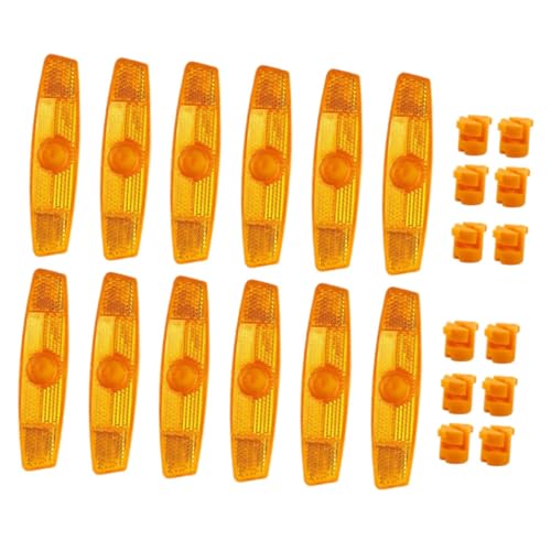 VICASKY 12個 自転車ホイールリフレクター 耐久性スポーク反射器 簡単取り付け可能 夜間視認性向上 大人用バイク対応