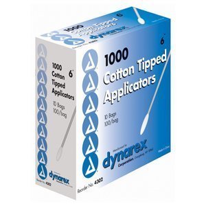 COTTON-TIP APP 6" N/S 4302 DYN BOX /1000 by DYNAREX CORP. ***