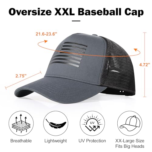 Image of Oversize XXL American Flag Trucker Hat