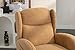 Nursery Glider Chair - Wingback Teddy Upholstered Rocking Chair with High Backrest, Ergonomic Rocker Chair for Breastfeeding & Baby Room, Modern Accent Armchair for Living Room & Bedroom, Khaki