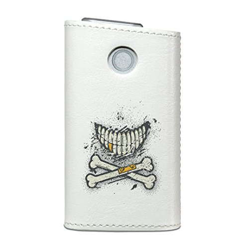 glo グロー グロウ 専用 レザーケース レザーカバー タバコ ケース カバー 合皮 ハードケース カバー 収納 デザイン 革 皮 スカル かっこいい おしゃれ 011921