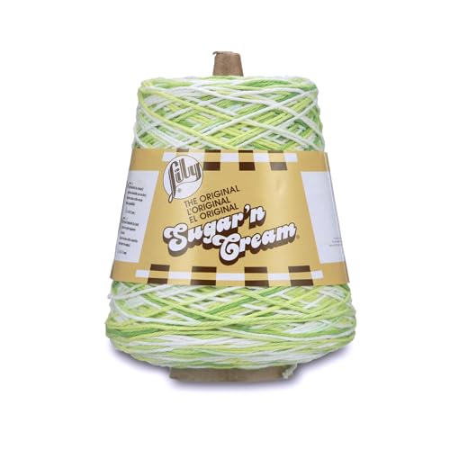 Image of Lily Sugar'n Cream Cotton Cone Yarn, 14 oz, Key Lime Pie Ombre, 1 Cone