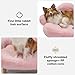 Veehoo Cute Pink Dog Bed, Elevated Dog Couch Bed for Small Medium Dogs, Raised Dog Bed with Washable Cover and Sturdy Wood Legs, Modern Wood Indoor Pet Bed with Frame and Soft Cushion