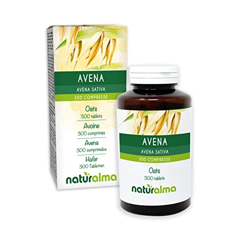 Avena (Avena sativa) sumidades Naturalma | 150 g | 300 comprimidos de 500 mg | Complemento...