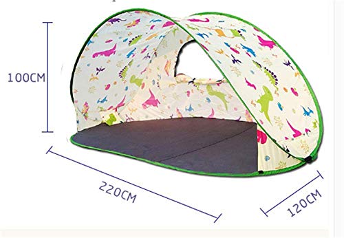 Tente de plage ouverture rapide protection solaire abri camping extérieur 3-4 places