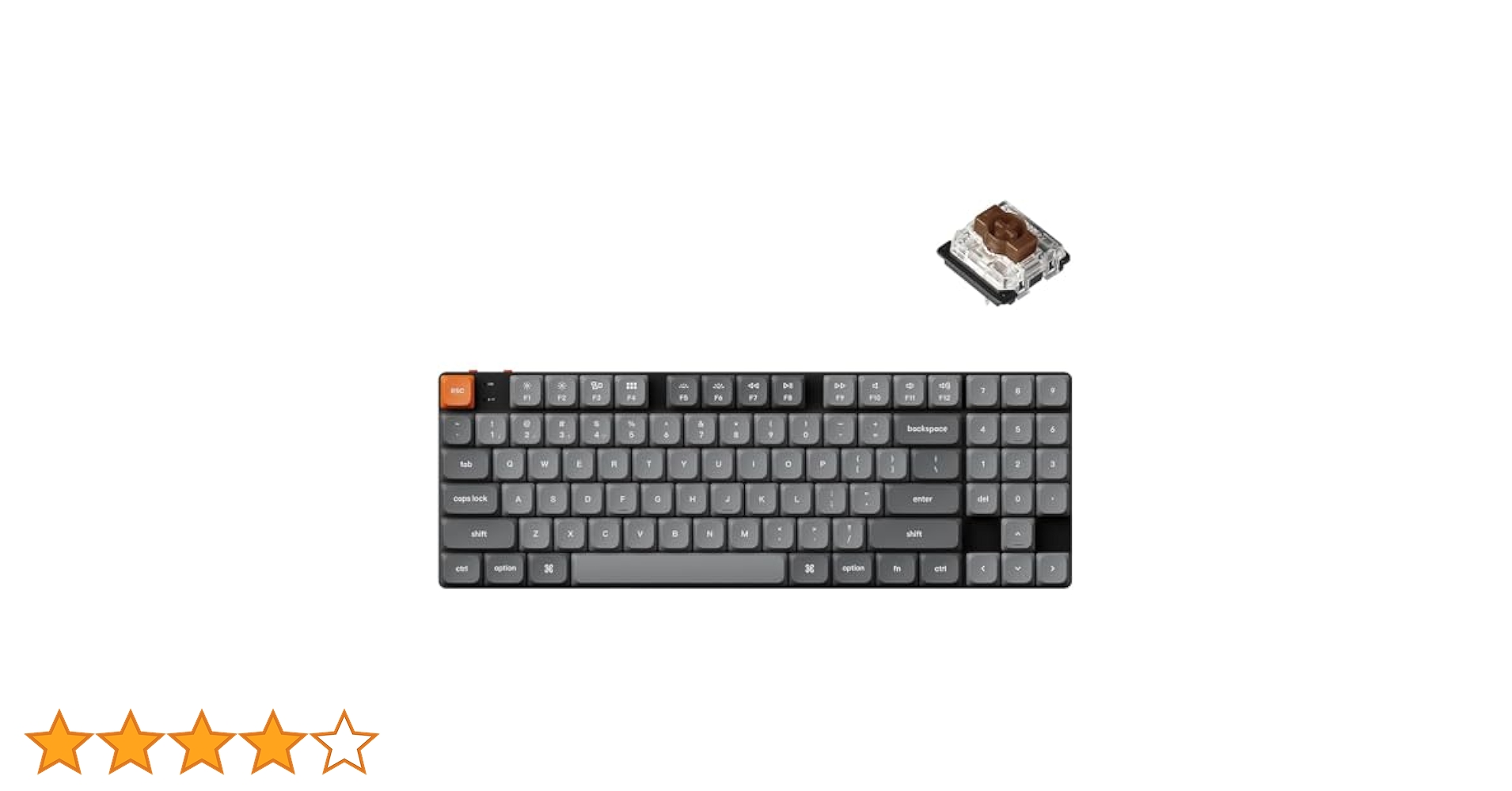 使用20分 keychron k13 max (US 茶軸 Hスワップ RGB) Amazon.com
