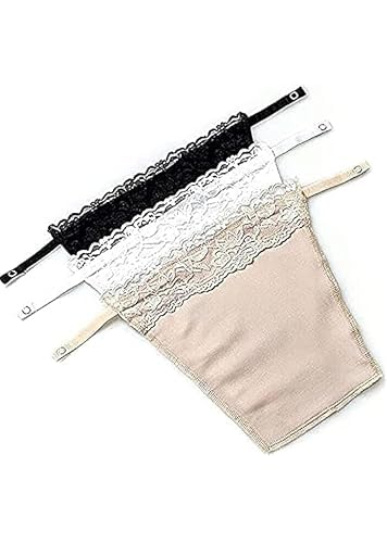 Cotton Clip On Camisole for Women Mock Lace Cleavage Cover Deep Neck Cover Up Cami Secret Slip Insert for Tops, Sarees Non-Padded Breathable-picture-54